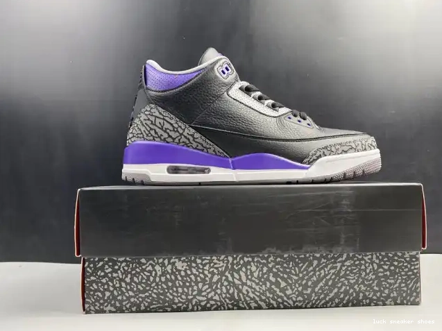 Rep LUCY 3 Purple Air 050 Retro Black Court CT8532 Jordan 0515